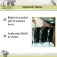 thumbnail image 3 of Glass Cleaning Brush – 3 Brush Glass Washer – 3pc Glass Rinser Triple Cup Washer, 3 of 7