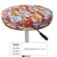 thumbnail image 4 of Balery Cute Cars Fundas de asiento para taburete de bar redondo de tela de terciopelo ajustables que protegen de arañazos y manchas para sillas de 14 a 17 pulgadas.-14 inch, 4 of 7