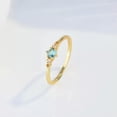 thumbnail image 6 of K-KED Hot Selling New Inlaid Synthetic Aquamarine Ring Wedding Ring for Women-Rose Gold-6, 6 of 9