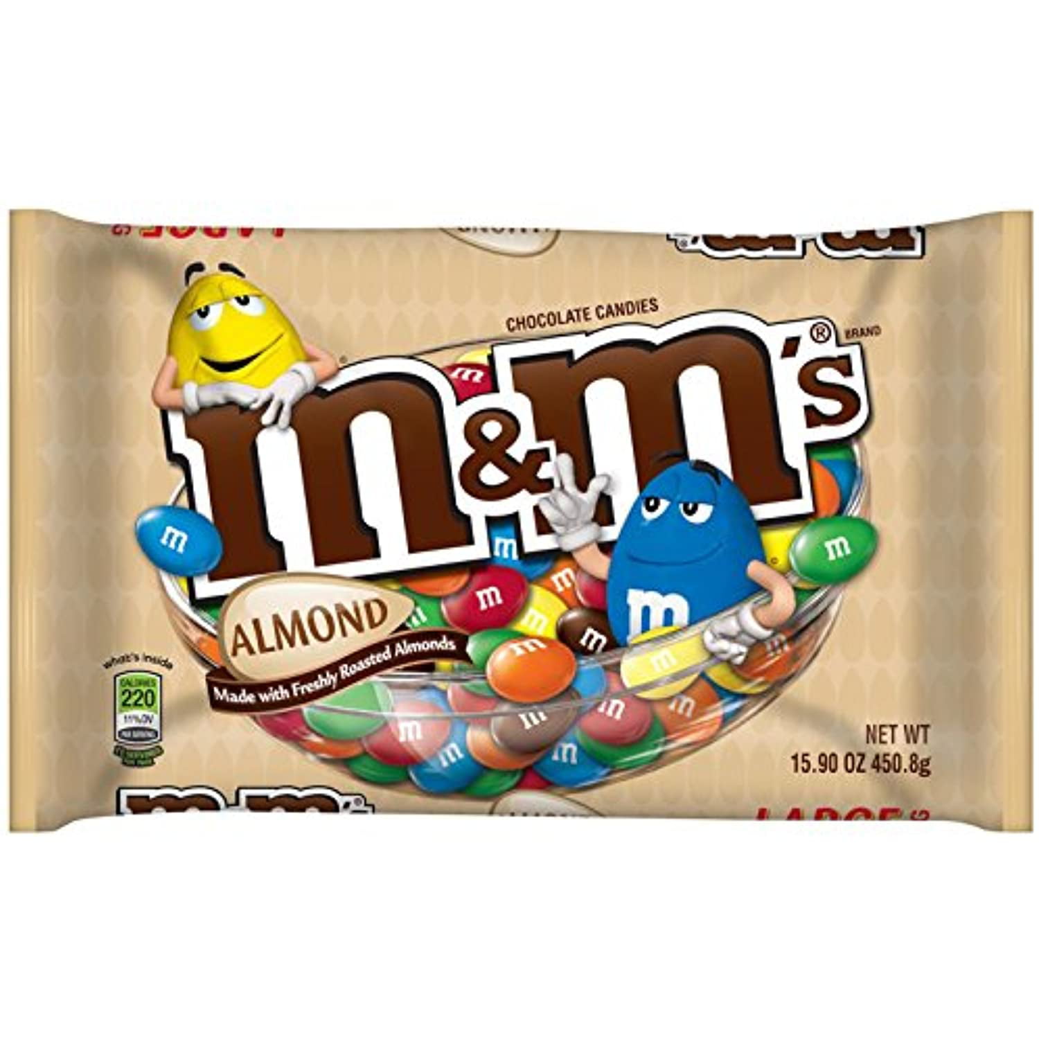M&M's Almond Chocolate Candy 15.9-Ounce Bag (Pack of 4),  price  tracker / tracking,  price history charts,  price watches,   price drop alerts