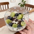 thumbnail image 3 of High Borosilicate Glass Bowl, 500ml/17.6OZ Stylish and Adorable Bowl Set Perfect for Fruit, Snacks, Salad, Milk Transparent Household Breakfast Yogurt Bowl Dining Table Afternoon Tea Dessert Bowl, 3 of 6