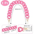 thumbnail image 5 of 18 Inch Pink Acrylic Bag Strap 1.3 inch Wide Purse Charm Decorative Bag Chain Flat Strap Purse Replacement Chain with Golden Buckles for Handbag Wallet Crossbody Shouder Bags, 5 of 8