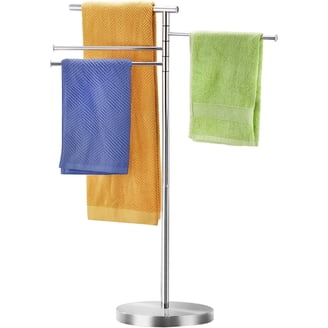 KOKOSIRI Towel Holder Chrome Bath Towel Bar Rack 16-Inch Kitchen Holder Polished Stainless Steel For Bathroom Hardware Wall Mounted, 1 Pack B4008CH-L16