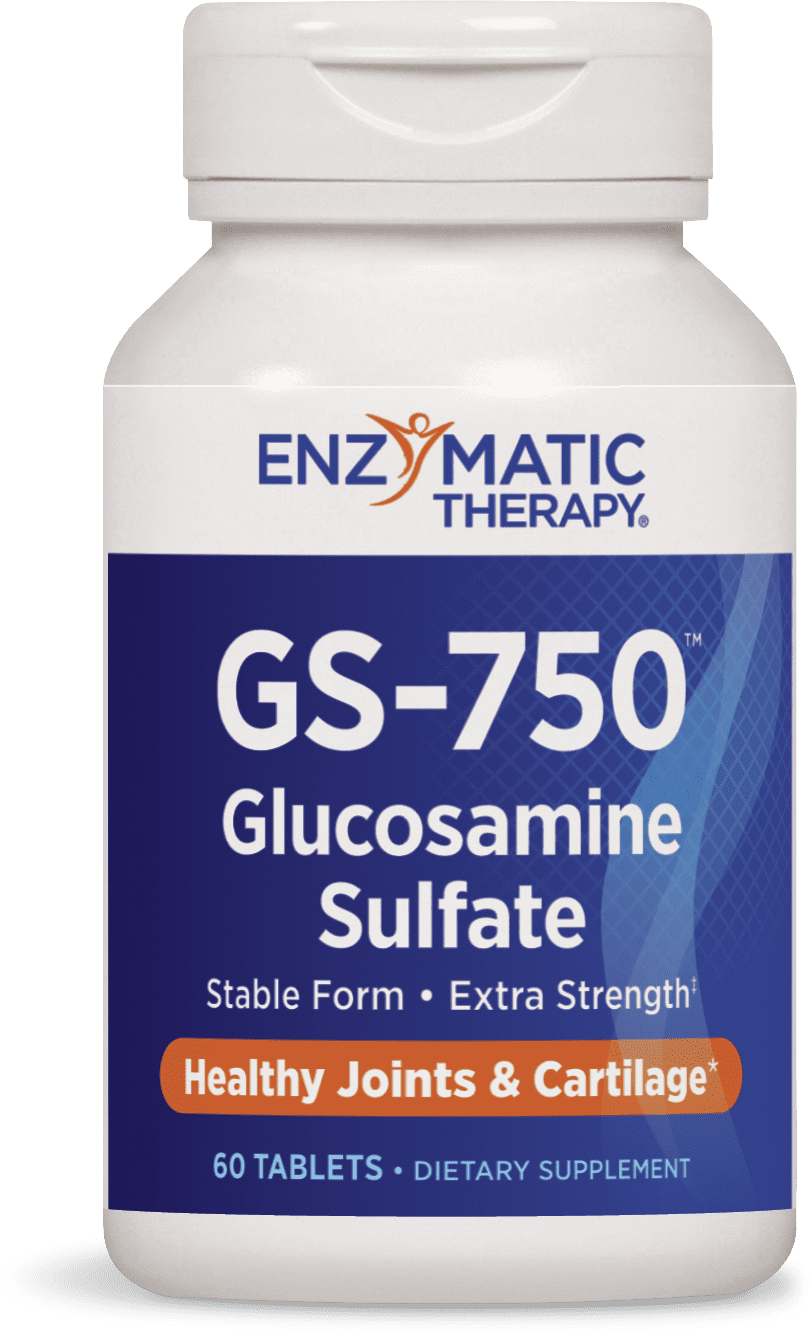 Enzymatic Therapy GS750 Glucosamine Sulfate, 60 Tabs