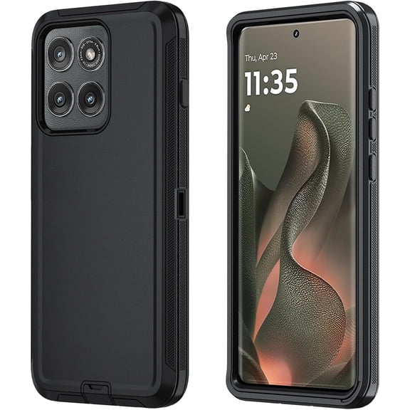Heavy Duty 3 Layer Shockproof Phone Case compatible with Motorola Moto Edge 2025 5G, Drop Protection Protective Cover