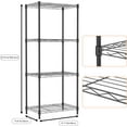thumbnail image 2 of M MZG Estante de Almacenamiento de Metal de 4 Niveles, Unidad de Estantería para el Hogar, Cocina, Sala de Estar, Baño (Negro, 4 Niveles, 11.8" D X 17.7" W X 41.9" H), 2 of 6