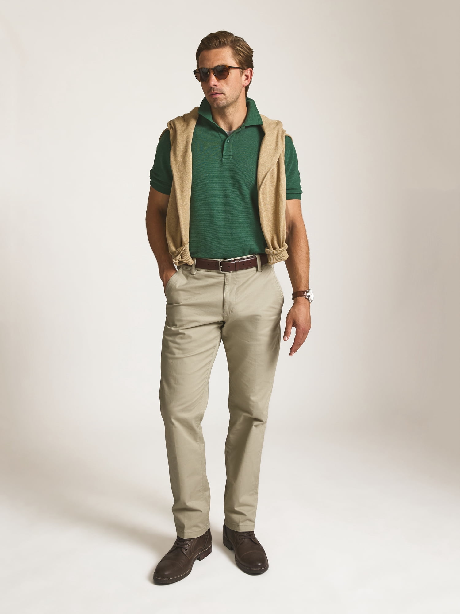 Chaps Men’s and Big Men’s Seacoast Wash Ribbed Knit Polo, Sizes S–3XL
