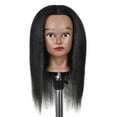 thumbnail image 2 of Hair Styling Practice Doll Head Training Mannequin Clamp 16in Light Black, 2 of 9