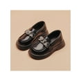 thumbnail image 4 of SIMANLAN Girl's Flats Slip On Dress Shoes Solid Color Loafers Girls Casual Shoe Kids Chain Moccasins Black 10C, 4 of 6