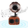 thumbnail image 3 of Mini Retro Bluetooth Smart Speaker Portable Loudspeaker Music Player for Desktop LaptopWalnut color, 3 of 4