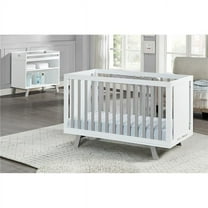 Suite Bebe Livia Crib, White & Gray