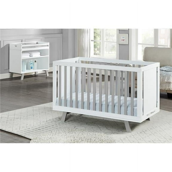 Suite Bebe Livia Crib, White & Gray