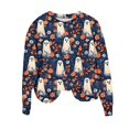 thumbnail image 4 of YUGYXL Halloween Shirts for Women Plus Size Long Sleeve Tops Funny Witchy Pumpkin Ghost Graphic Tees Cotton Crewneck Blouses R Multicolor M, 4 of 6