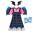 thumbnail image 3 of Disney-disfraz de vampiro diablo para niña, disfraz de princesa para Halloween, disfraz de fiesta de carnaval, Cosplay de miedo, conjunto de vampiro, 3 of 5