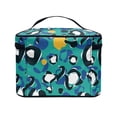 thumbnail image 4 of HELLHERO Blue-Green Abstract Large Capacity Makeup Organizer Bag Home Travel Office for Men and Women Polyester, 4 of 6