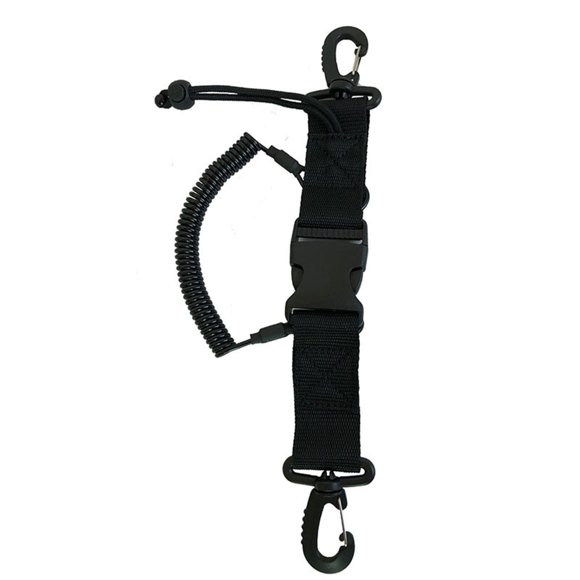 IDEANATEGRATE Lanyard De Enrollado Negro Para Subacuático Resistente Y