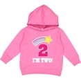thumbnail image 2 of Inktastic 2nd Birthday 2 Year Old Girls Rainbow Star Toddler Hoodie, 2 of 4