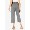 thumbnail image 2 of Roaman's Women's Plus Size Soft Knit Pull-On Capri Pant, 2 of 5