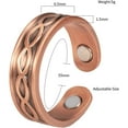 thumbnail image 4 of Magnetia 3Pcs Handmade Magnetic Copper Rings Set for Women, 2.3 inches, Solid Copper Rings Gift for Mom Wife, 4 of 9