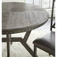 thumbnail image 3 of Steve Silver Alamo Industrial Wood and Nail Head 30" Height Round Indoor Dining Table, Gray, 3 of 6