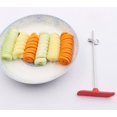 thumbnail image 4 of Cuchillo en espiral para frutas, cuchillo en espiral, enrollador de verduras, desplazador mágico de acero inoxidable, modelo creativo, cuchillo para pepino y fruta, 4 of 5