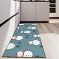 thumbnail image 4 of Blue Christmas Snowman Pattern Kitchen Rug Mat,Kitchen Runner Rugs Non Skid Washable,Decorative Kitchen Floor Mats for Kitchen,Sink,Laundry,17"X47", 4 of 5
