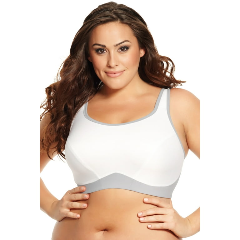 Goddess Sports Women s Plus Size Soft Cup Bra 44H WHITE