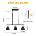 thumbnail image 2 of AFANQI Vintage Bowl Shape Chandelier 3-Light Pendant Ceiling Fixture Hanging Fixtures, 2 of 20