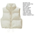 thumbnail image 7 of Winter Women Vest Coat Thickened Padded Zipper Closure Stand-up Collar Sleeveless Waistcoat Solid Color Winproof Heat Retention Outdoor Down Coat, 7 of 7