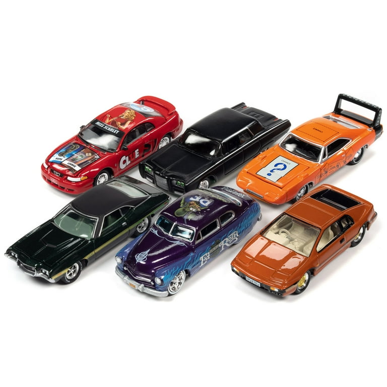 Pop Culture 2022 Set of 6 Cars Release 1 1/64 Diecast Model Cars by Johnny Lightning, Size: Large