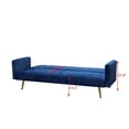 thumbnail image 6 of Bowery Hill Modern Contemporary Velvet Convertible Sofa in Blue Finish, 6 of 7