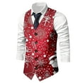 thumbnail image 4 of KKBOTIVE Mens Christmas Vest - Fashion Sleeveless Outerwear Vests - Holiday Season Christmas Prom Apparel Adult Winter Warm Clothes Red-j Size: M, 4 of 5