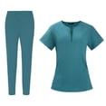 thumbnail image 4 of Uniforme De Enfermería Para Mujer, Transpirable, Para Cosmetología, Peluquero De Mascotas, SPA Sunnimix  Pantalones superiores, 4 of 8