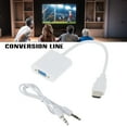 thumbnail image 2 of Converter HDMI-compatible to VGA with Audio HD 1080P Adapter Cable PC to TV, 2 of 5
