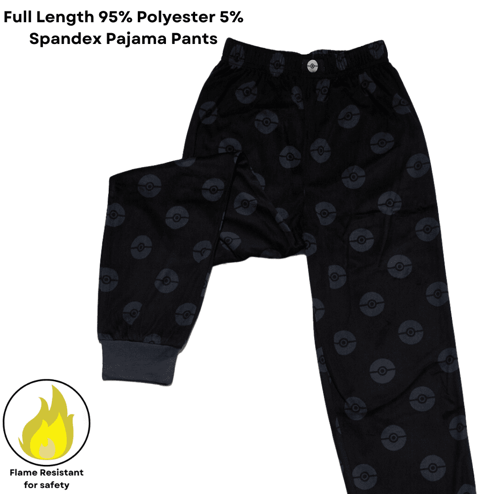 Pokemon Boys Pajamas Long Sleeve Pikachu Kids Sleepwear 2 Piece Set