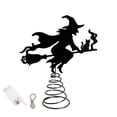 thumbnail image 2 of Halloween Tree Topper Decoration, Party Favors with LED Lights | Gothic Tree Topper for Thanksgiving Fall Treetop B, 2 of 9