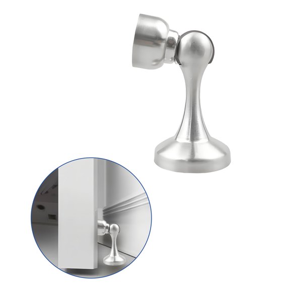 XIBUFE Door Stoppers Bottom Rust Corrosion Magnetic Stopper Fixation Doorstop silver