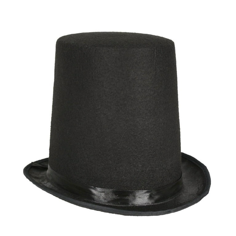 Lincoln Straw Top Hat, Stovepipe Top Hat, Extralarge Straw Top Hat