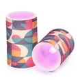 thumbnail image 7 of Yayeee Flameless Candles with Remote Flickering Battery Operated Multi Color Changing, Retro Geometric, 7 of 7