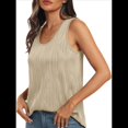 thumbnail image 1 of Blusas Sin Mangas Informales Elegantes de Negocios para Mujer, Blusas de Verano A , Camisas de Trabajo Holgadas. Albaricoque XL, 1 of 7