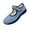 Blue, variant on Women's Single Buckle Casual Shoes Lip Pattern Comfortable Velcro Sneakers for Ladies Girls Size 5.5-10