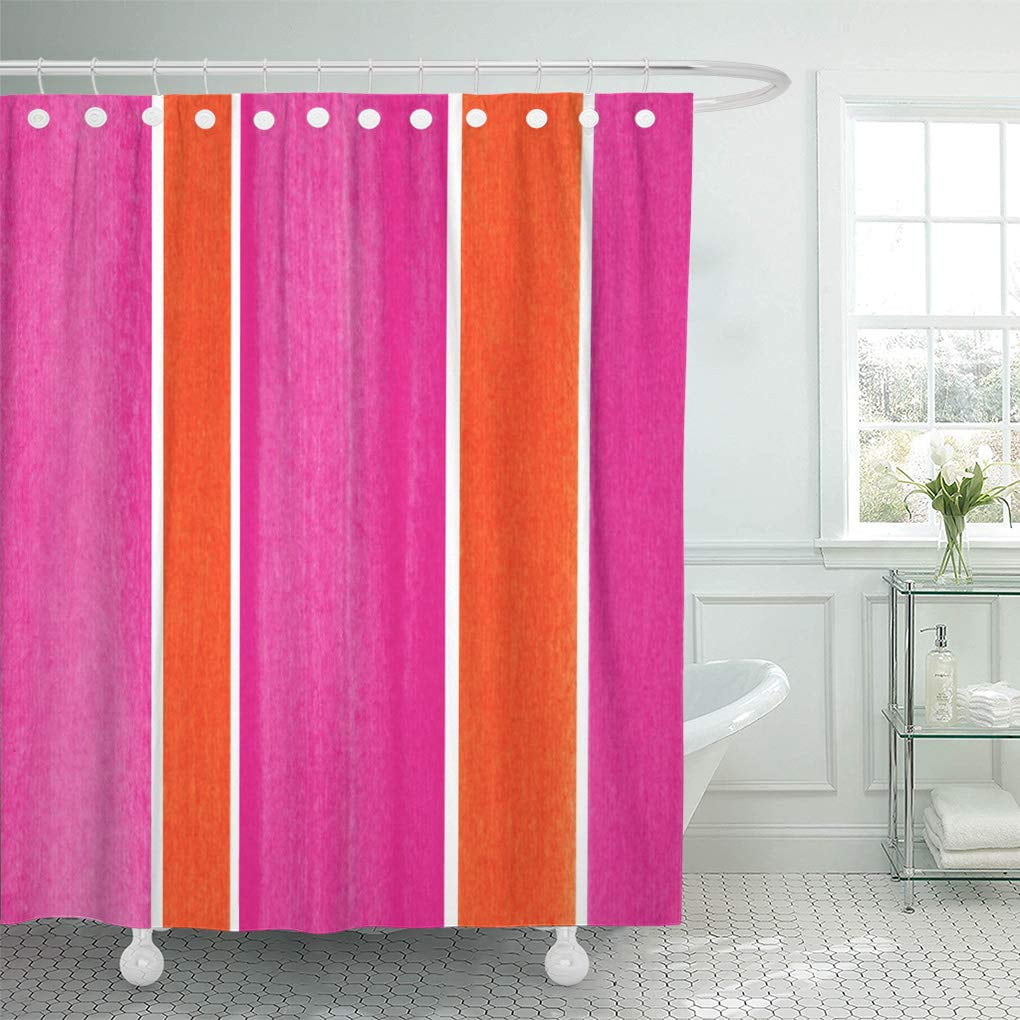 Hygge Scandinavian Pastel Pink and Grey Nordic Shower Curtain 