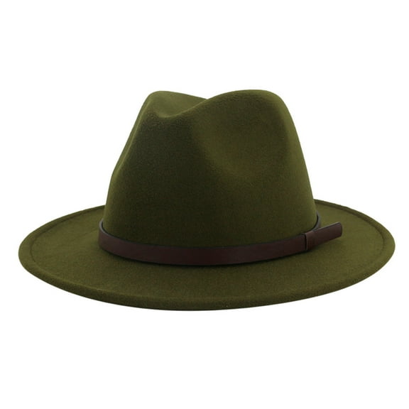 Clearance! Baberdicy Hat with Belt Men Women Unisex Festival Spring Winter Wedding Prom Hat Army Green