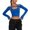 Blue, variant on Women's Tanks Vest Two Piece Fashion Off The Shoulder Suspender Jacket Modern Layered Style for Versatile Wardrobe 2PCS Black M