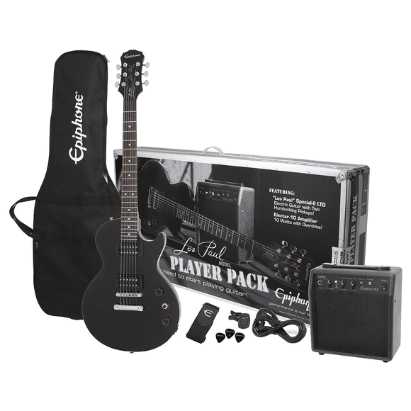 Guitarra Eléctrica Epiphone Les Paul Player Pack Ebony Les Paul Player Pack