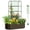 Brown-71" Lx 47.24" Wx23.62"H, variant on MOPHOTO 87inch Raised Garden Bed Arched Trellis Galvanized Planter Backyard Box Outdoor for Gardening,Climbing Vegetables,Plants,Flowers(Black-2pcs)