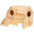 thumbnail image 4 of Wooden Hamster House Hideout for Small Animals Safe and Synthetic Material Size 10.5 x 7.5 x 7.5 inches, 4 of 5