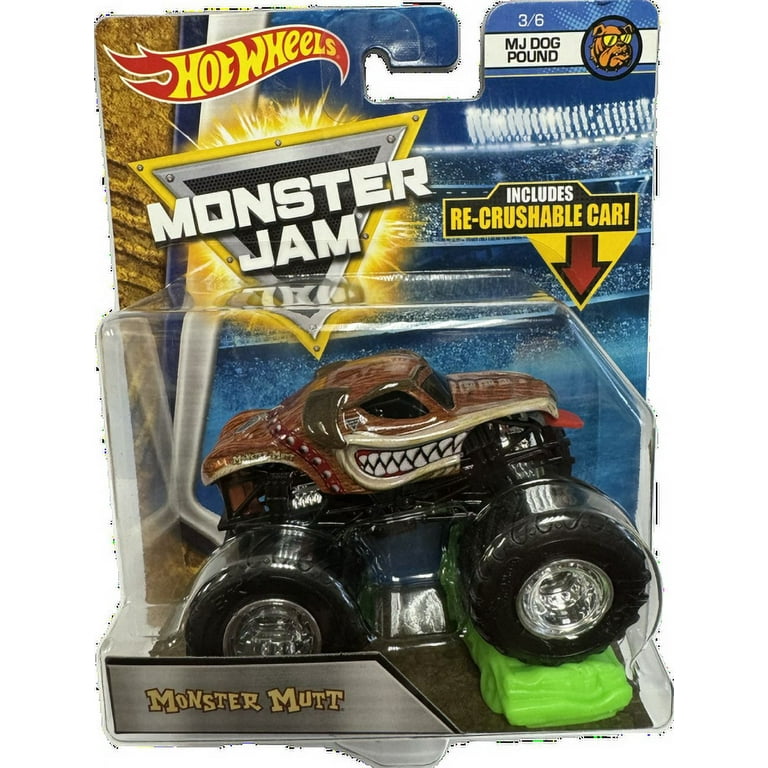 Hot Wheels Monster Jam 2017 3/6 MJ DOG POUND Munster Mutt 1:64