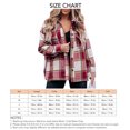 thumbnail image 5 of Chaqueta a cuadros de mujer de manga larga cálida que mantiene cómoda suave transpirable chaqueta femenina de moda, 5 of 5