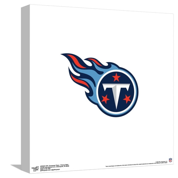 Gallery Pops NFL Tennessee Titans - Primary Mark Canvas Wall Art, Unframed Version, 12" x 12"